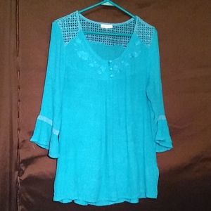 Indigo Soul teal blouse